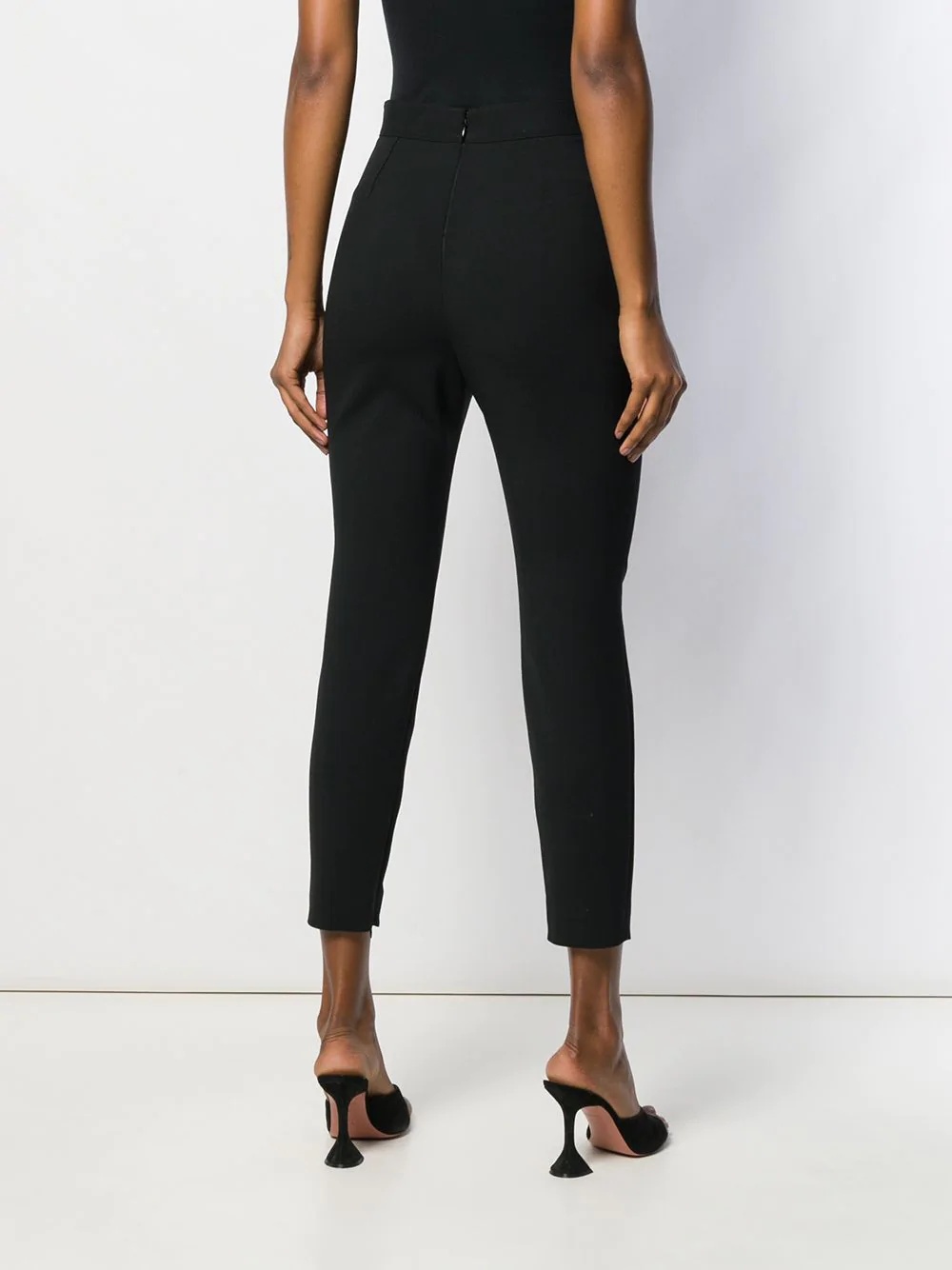 high-rise slim-fit trousers - 4