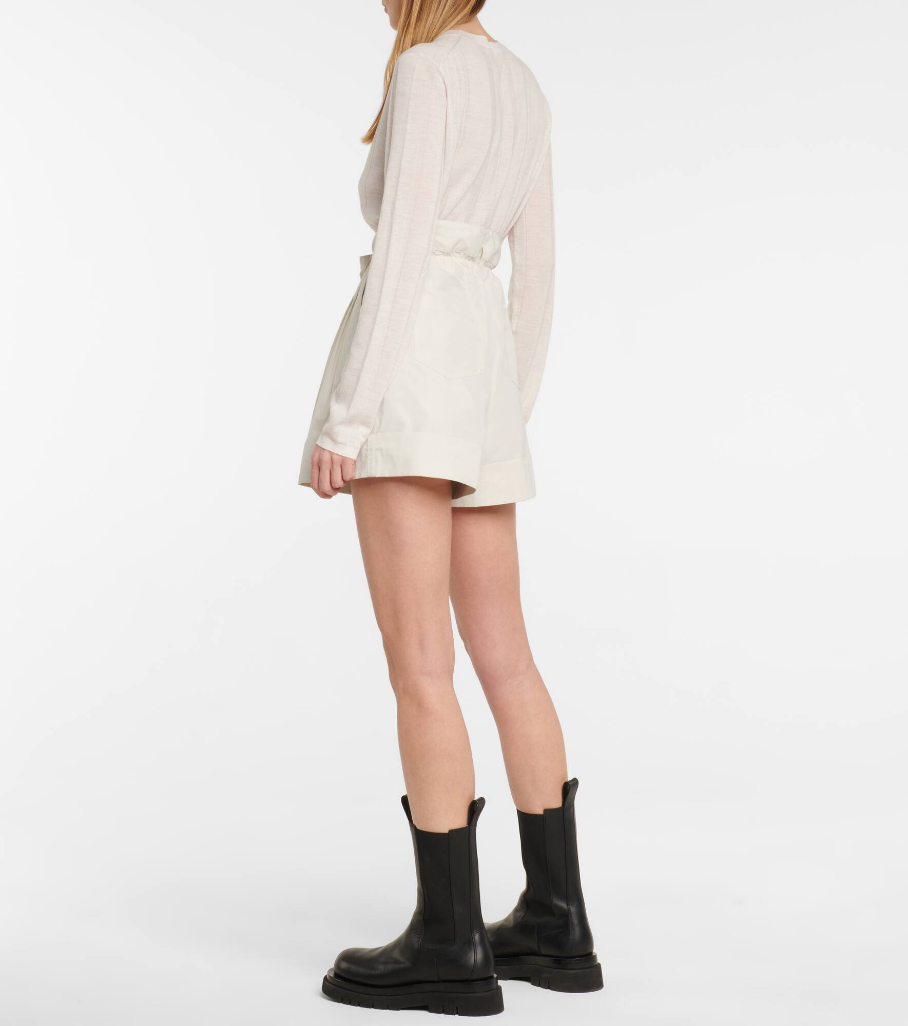 Faille paperbag shorts - 3