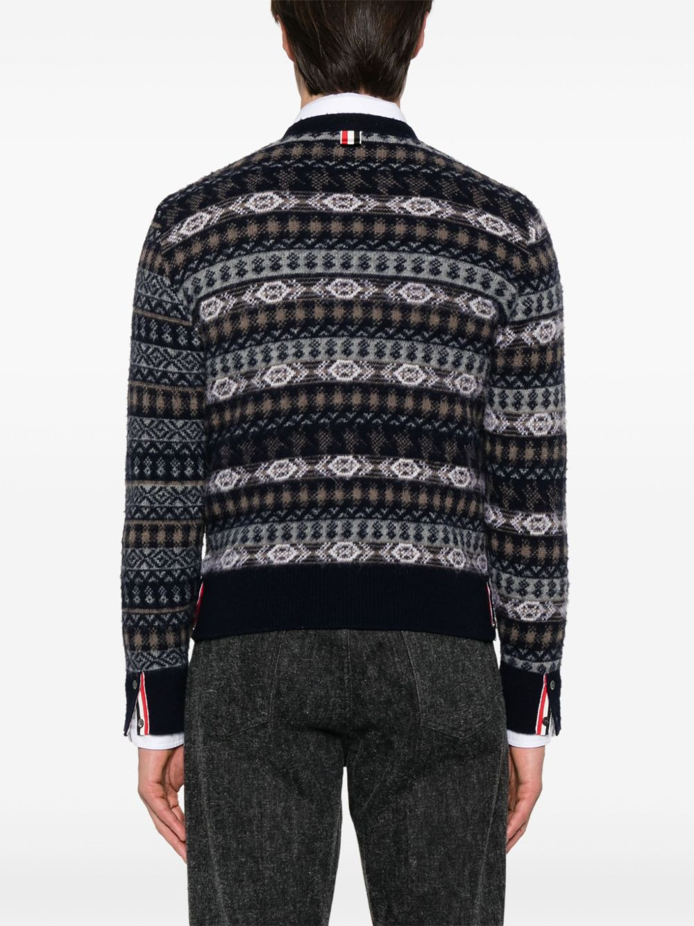 fair isle wool cardigan - 4