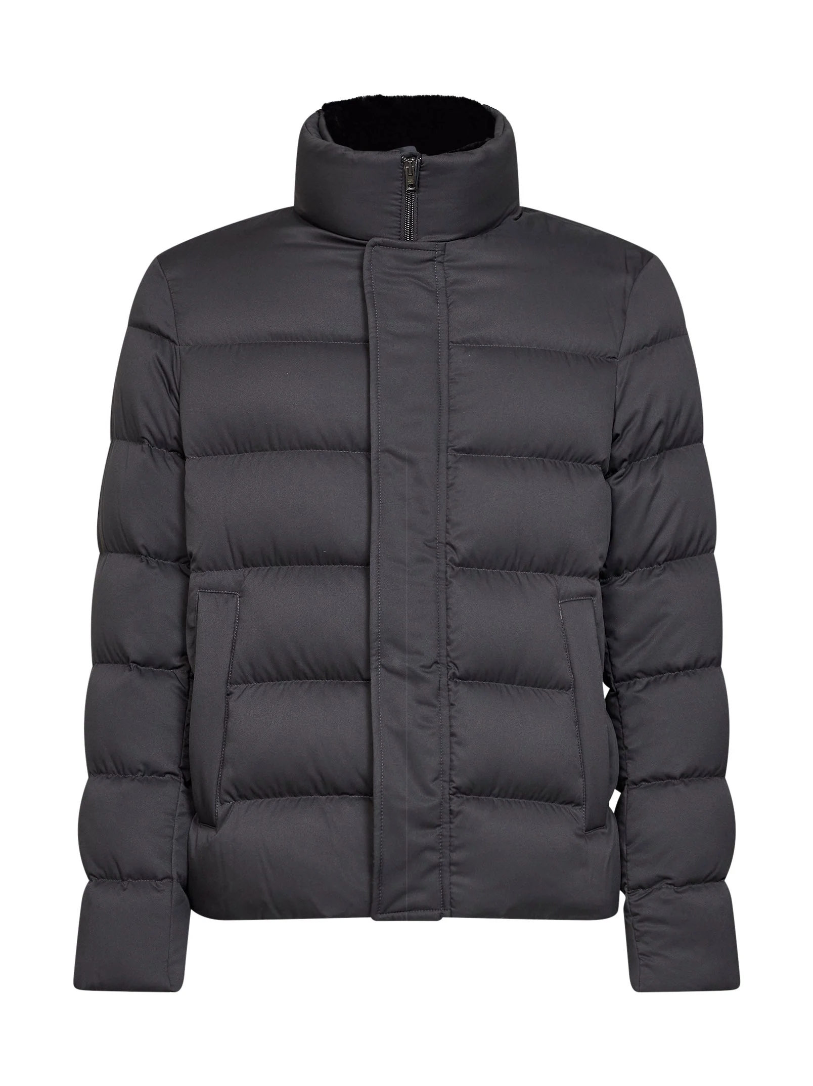 Grey Arendelle and faux fur bomber jacket - 1