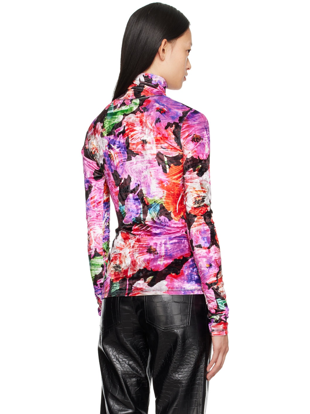 Multicolor Printed Turtleneck - 3