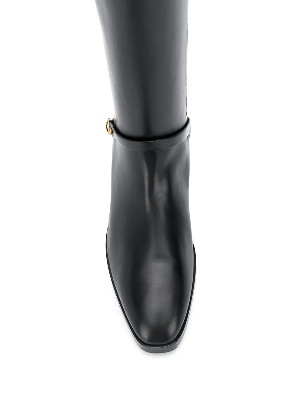 calf-length leather boots - 4