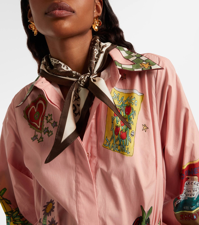 ALÉMAIS Violet floral silk scarf outlook