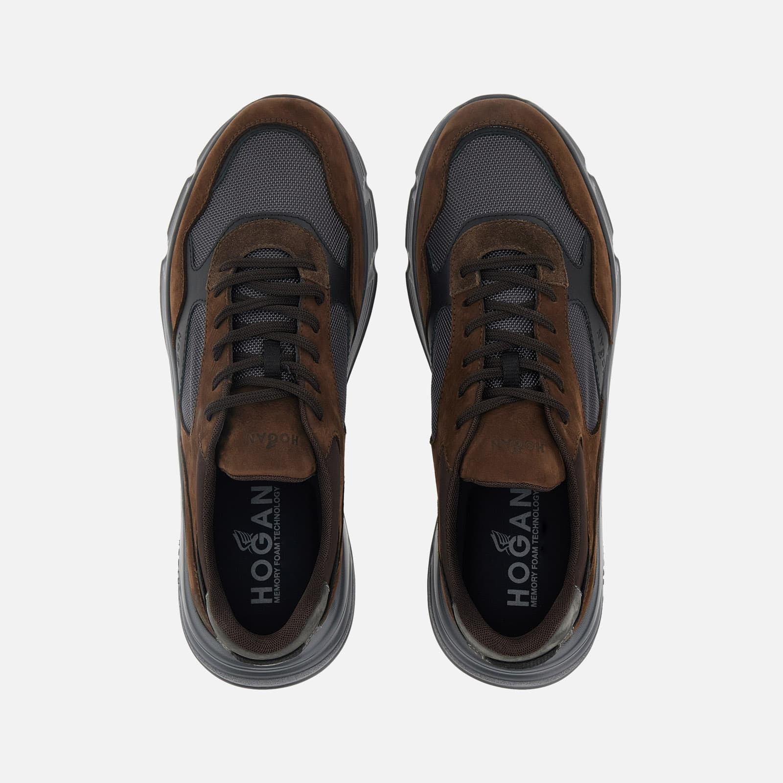HOGAN Sneakers Hogan Hyperlight Brown Grey | REVERSIBLE