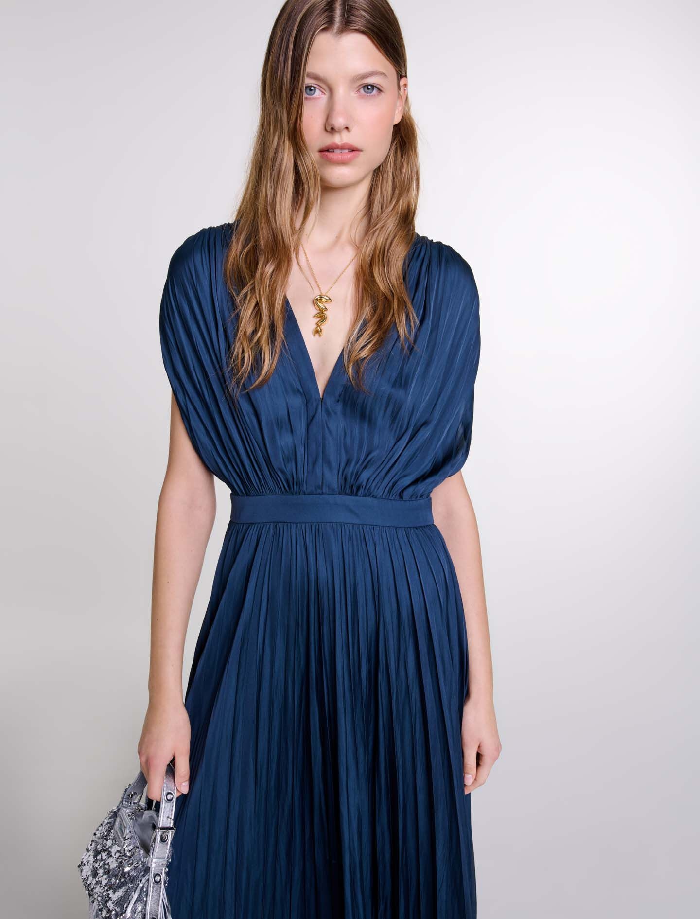 maje Pleated maxi dress | REVERSIBLE