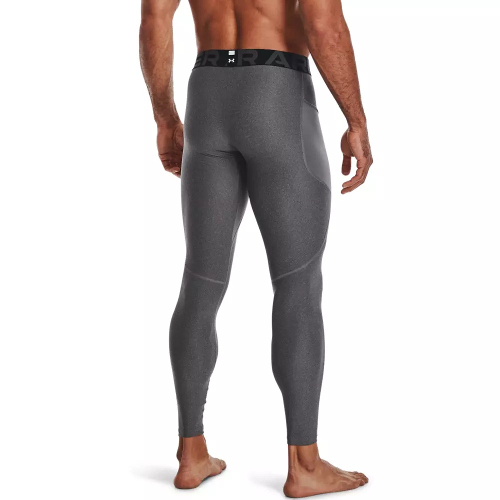 Men's Grey HeatGear Armour Leggings - 2