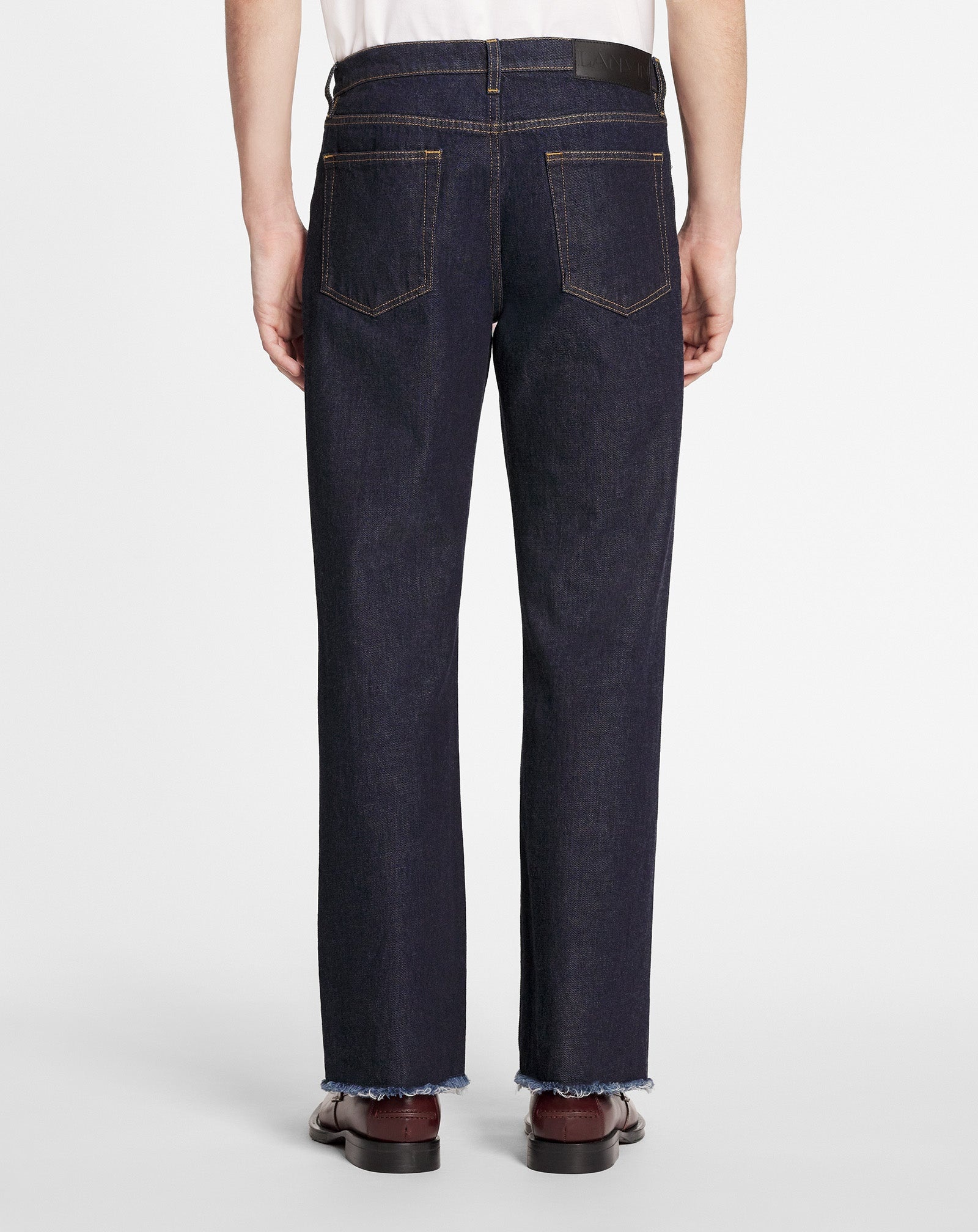 STRAIGHT-LEG DENIM PANTS - 4