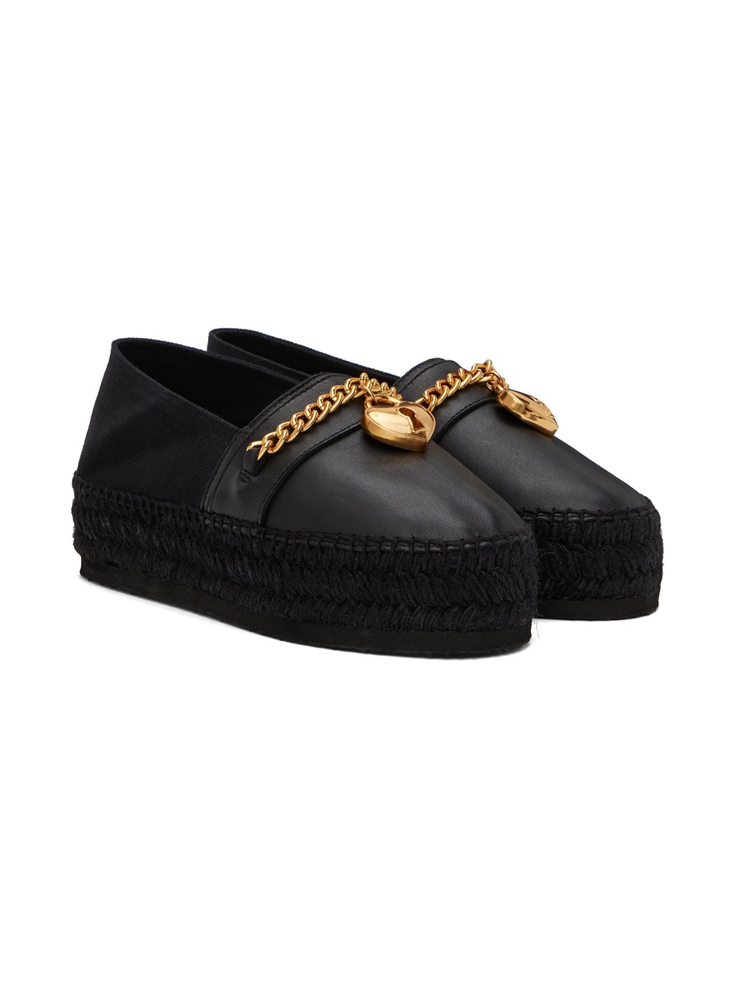Black Chains & Hearts Espadrilles - 4