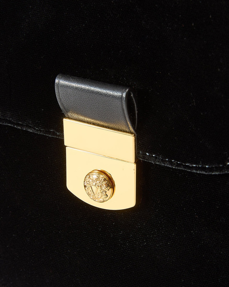 VELVET CREST LOCK TOP HANDLE BAG 3