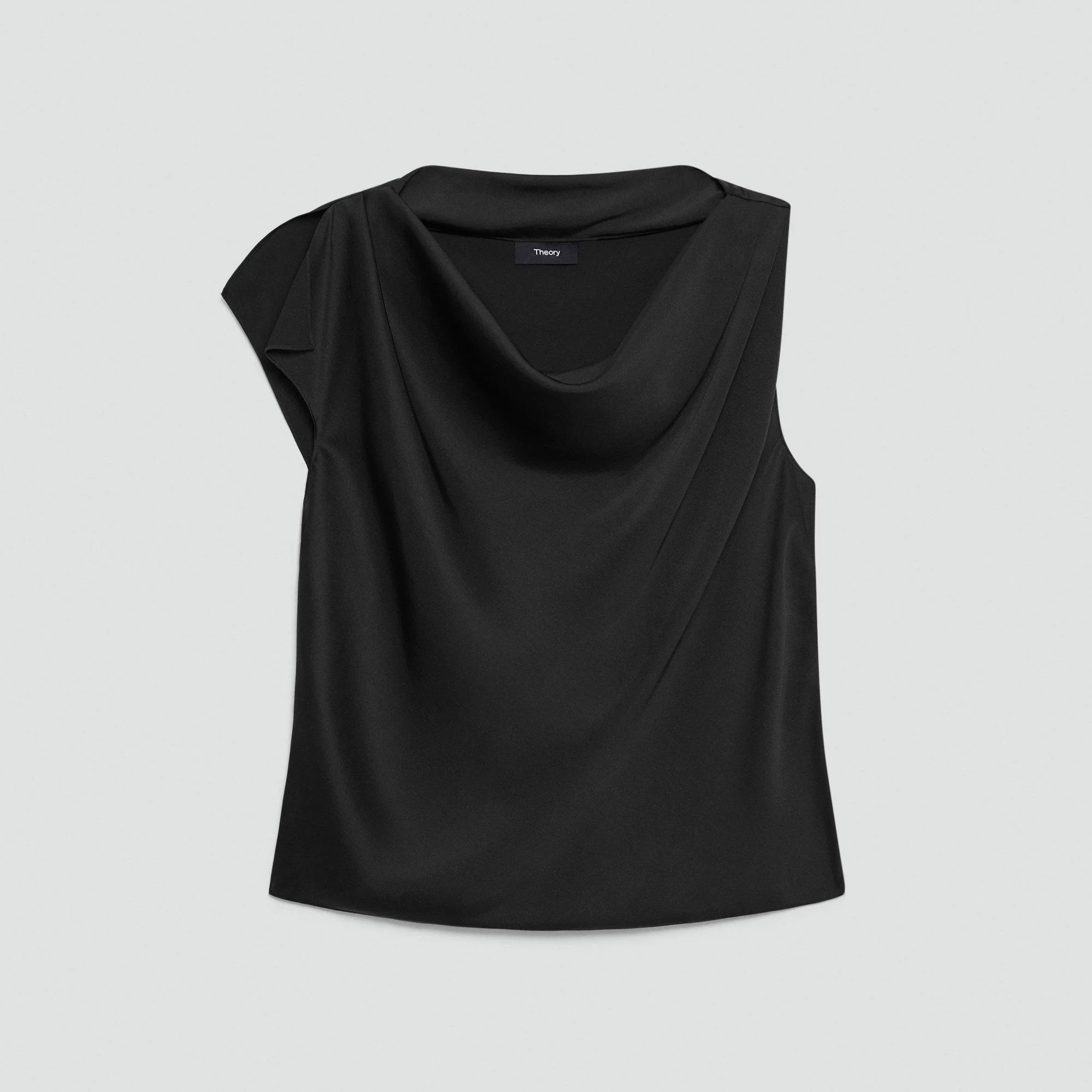 Cowl Neck Blouse in Crushed Satin - 1