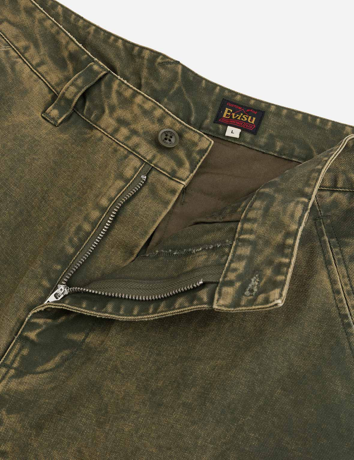 Distressed Seagull Appliqué Embroidery and Multi-Pocket Loose Fit Cargo Pants - 8