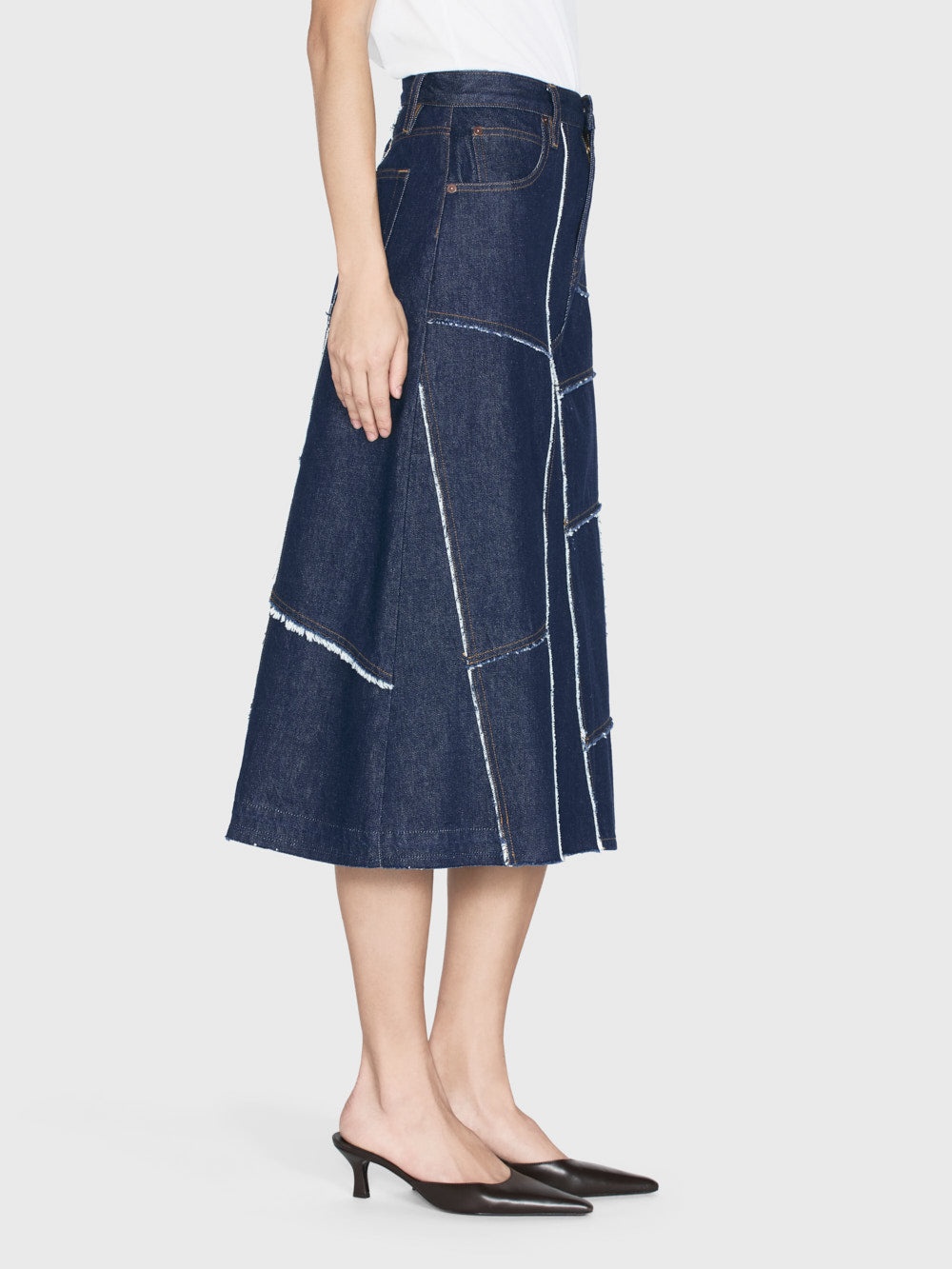 The Patchwork Midi Skirt in Hemlock - 4