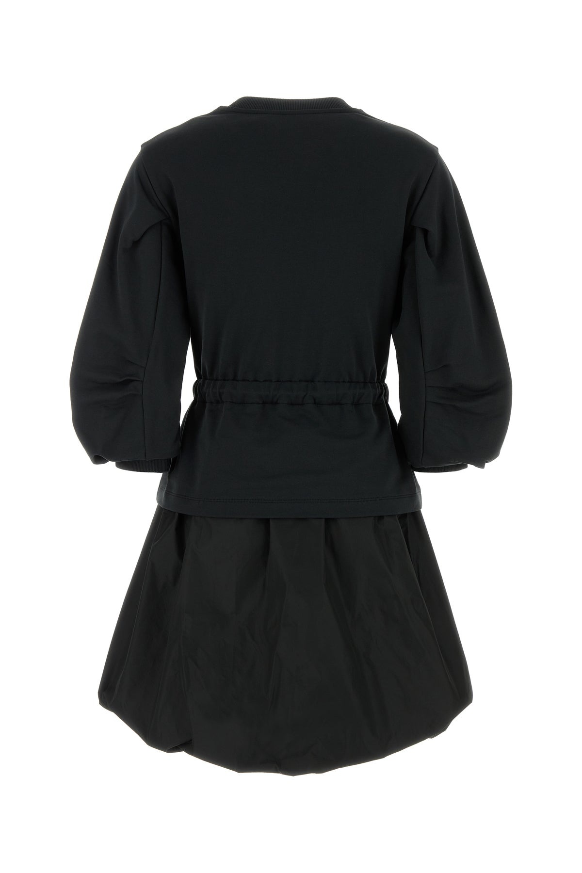 Black cotton sweatshirt dress - 2