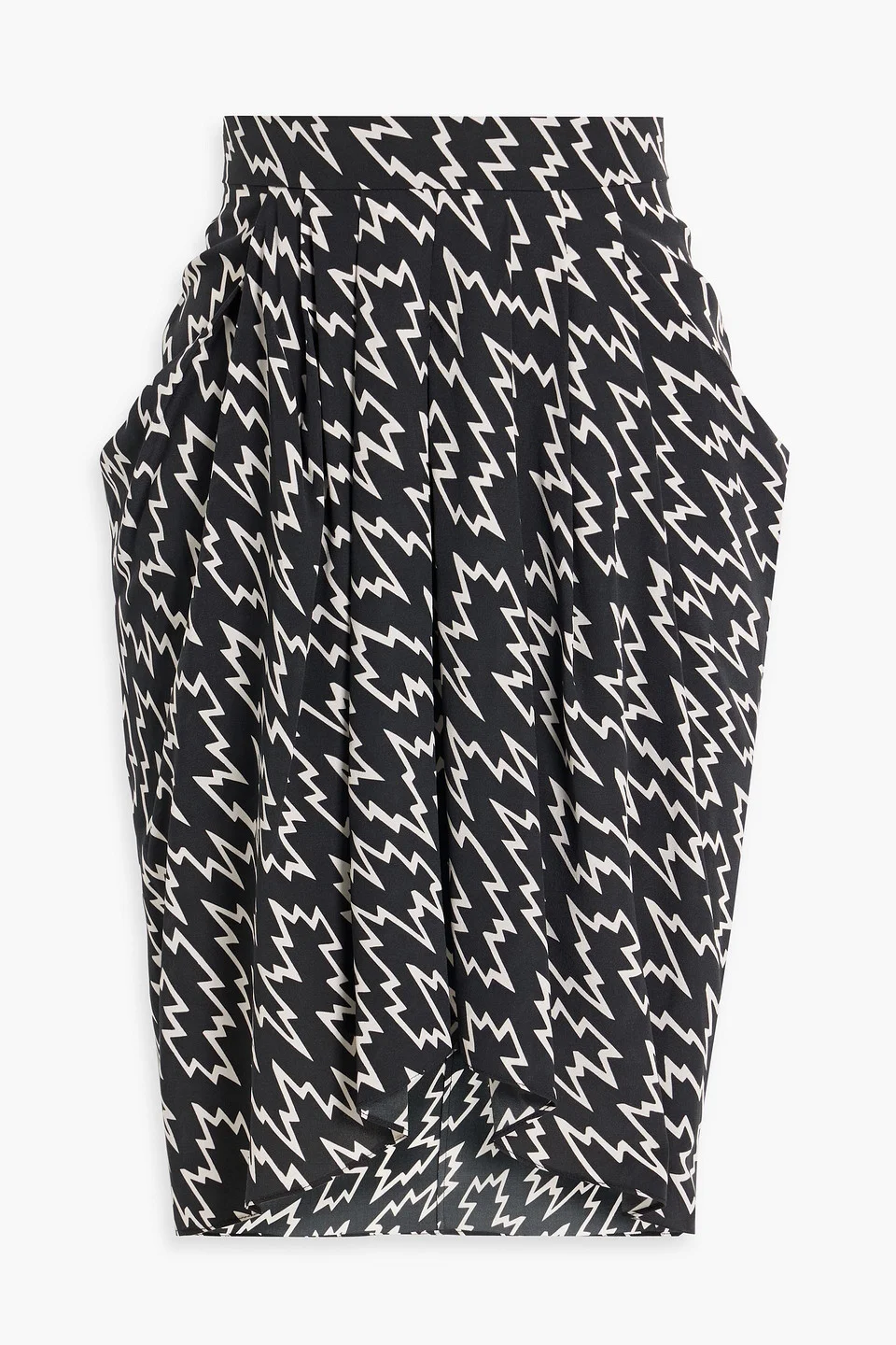 Igina asymmetric printed silk-blend skirt - 1