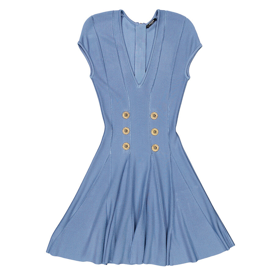 Balmain 6-Button Fine-Knit Minidress - 5