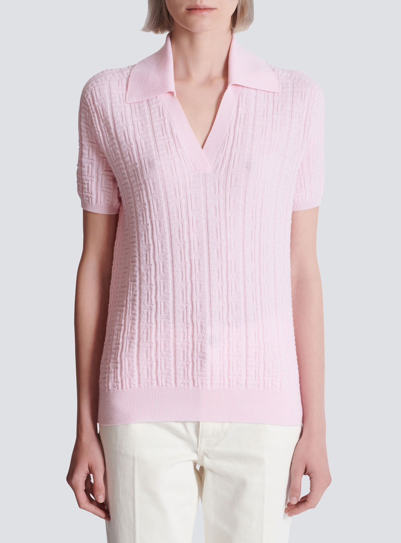 Monogram knit polo 5