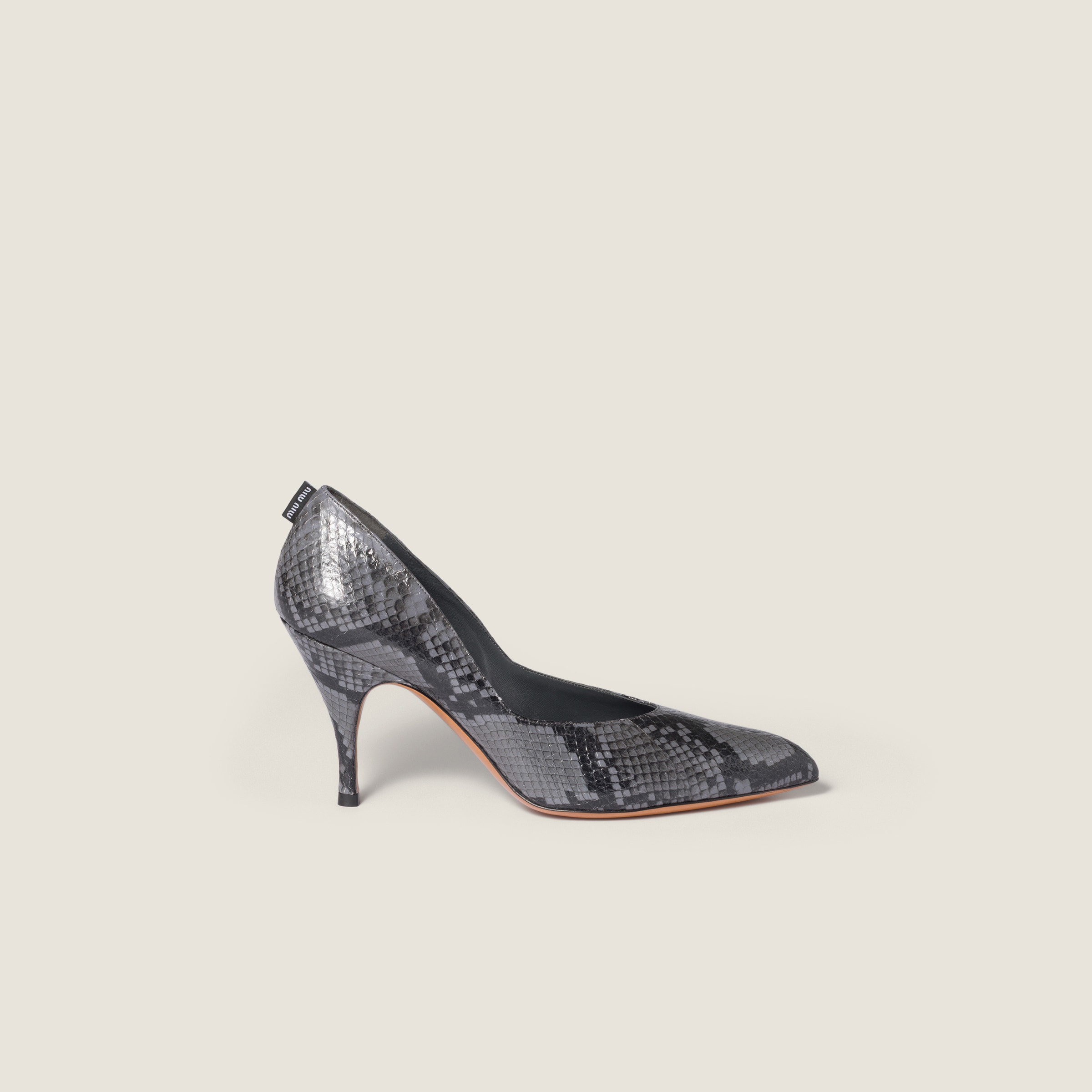Python-print Ayers leather pumps - 2