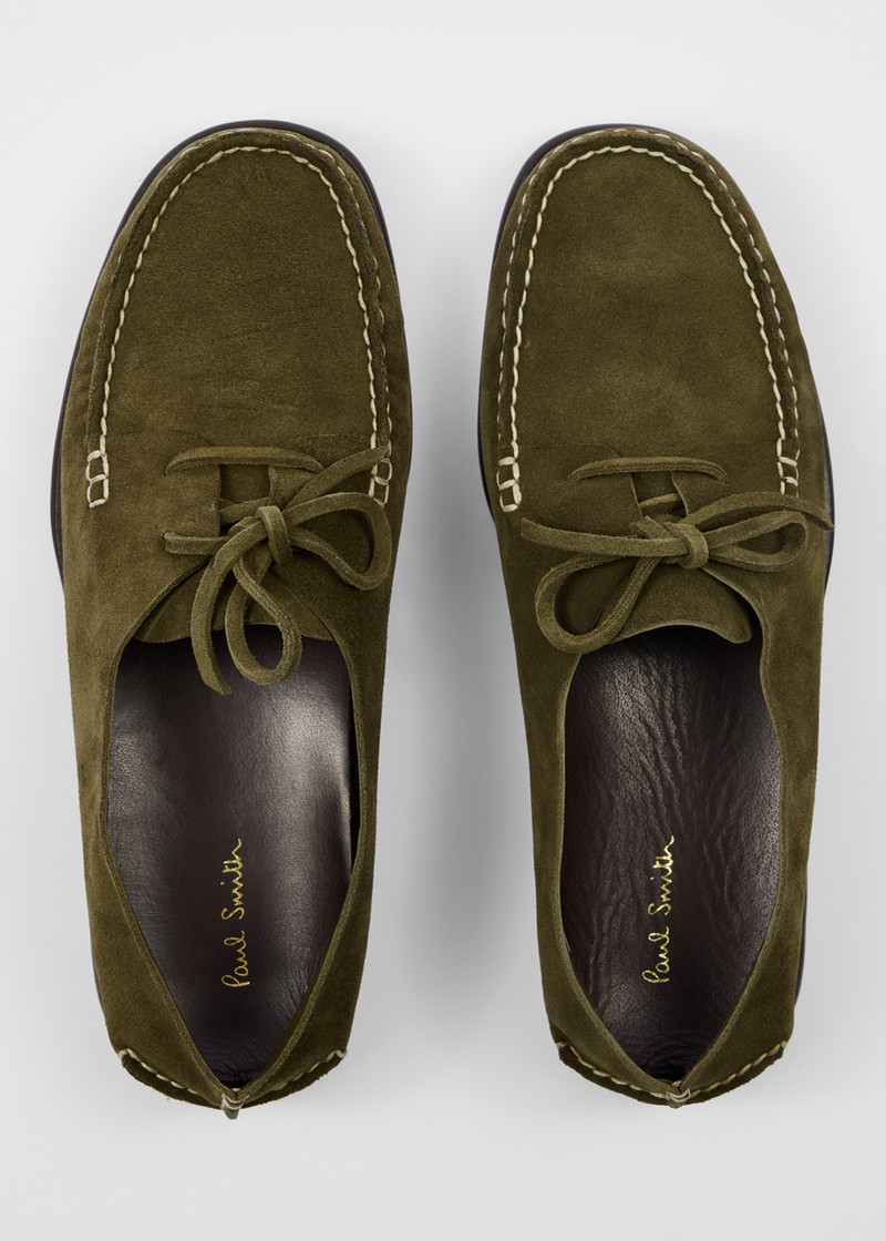 Paul Smith Khaki Suede 'Truro' Shoes outlook