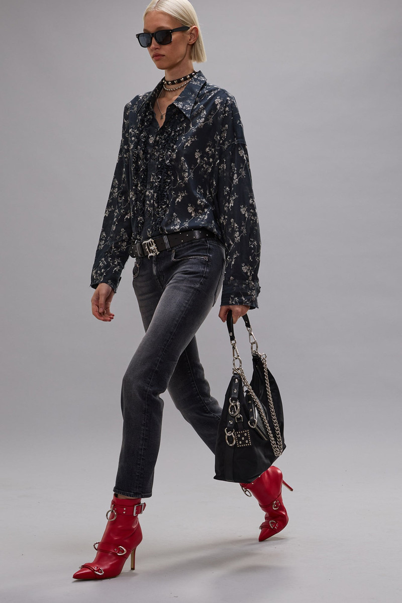 R13 SHREDDED SEAM RUFFLE SHIRT outlook