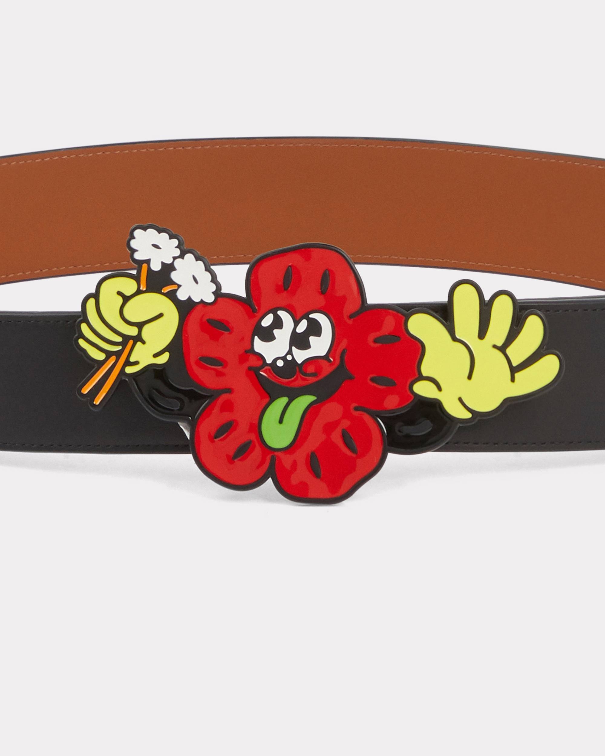 Wide reversible 'BOKE Boy' leather belt - 3