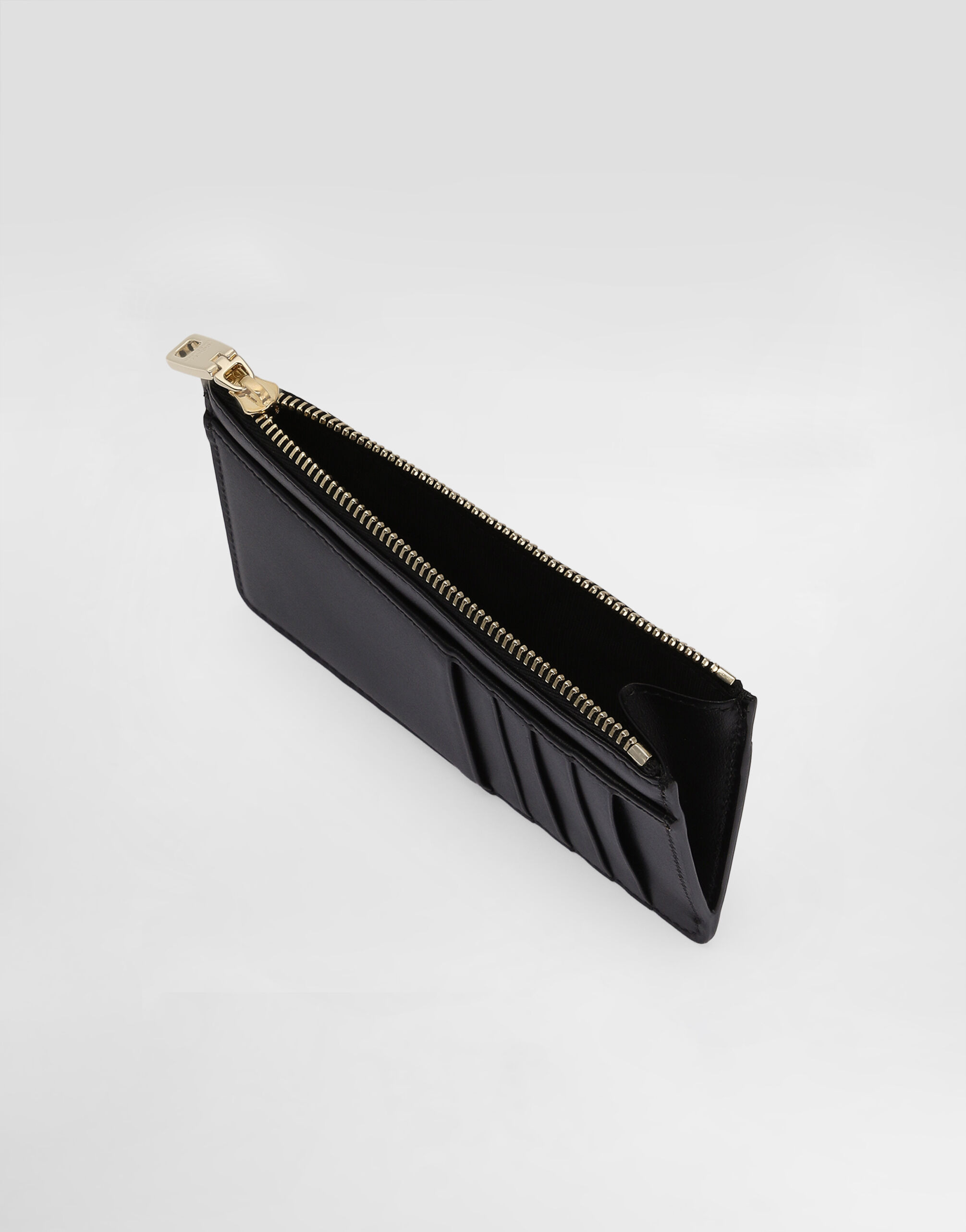 Medium calfskin card holder with DG logo - 4