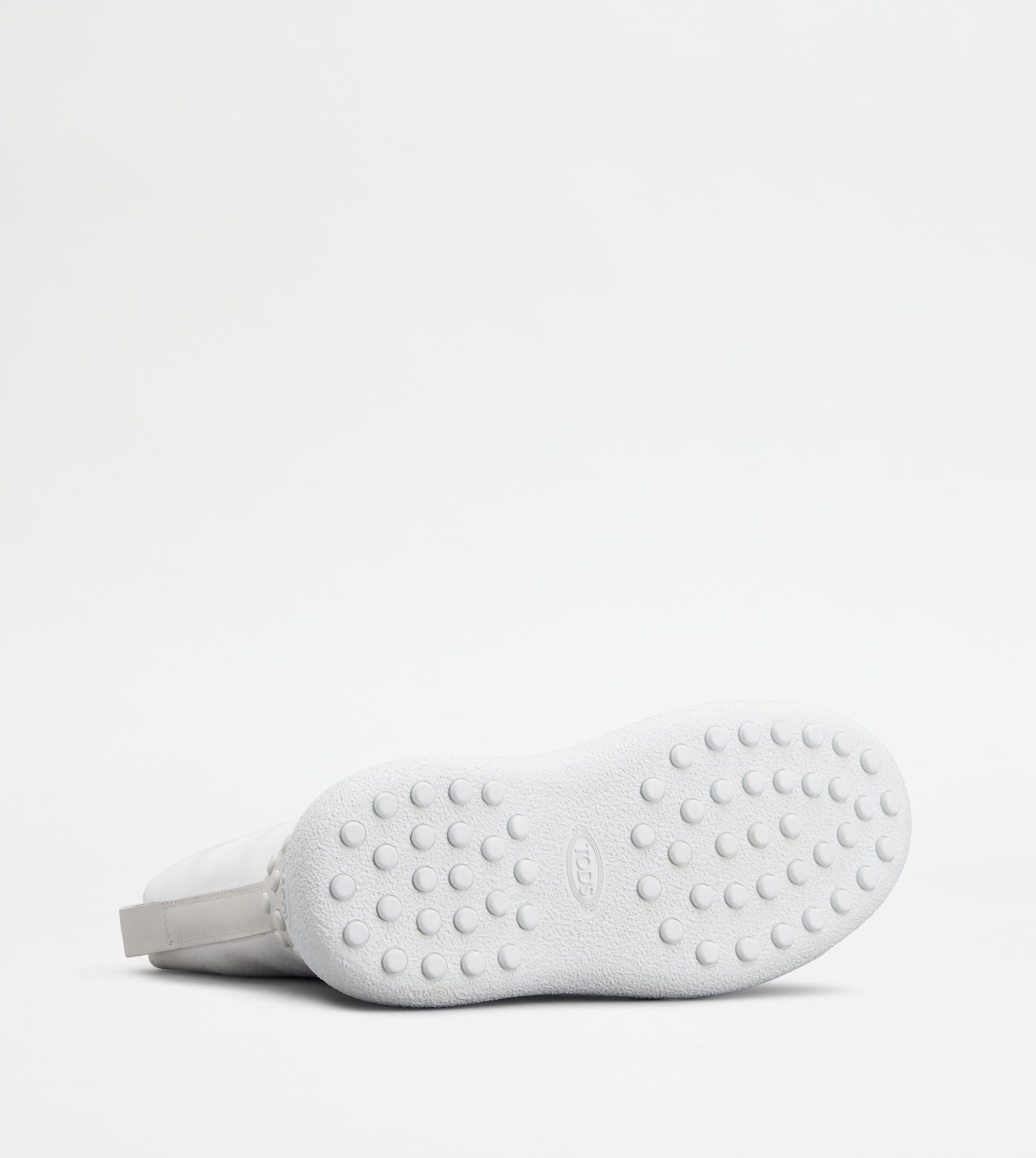 TOD'S W. G. LACE-UP ANKLE BOOTS IN CANVAS AND LEATHER - OFF WHITE - 5