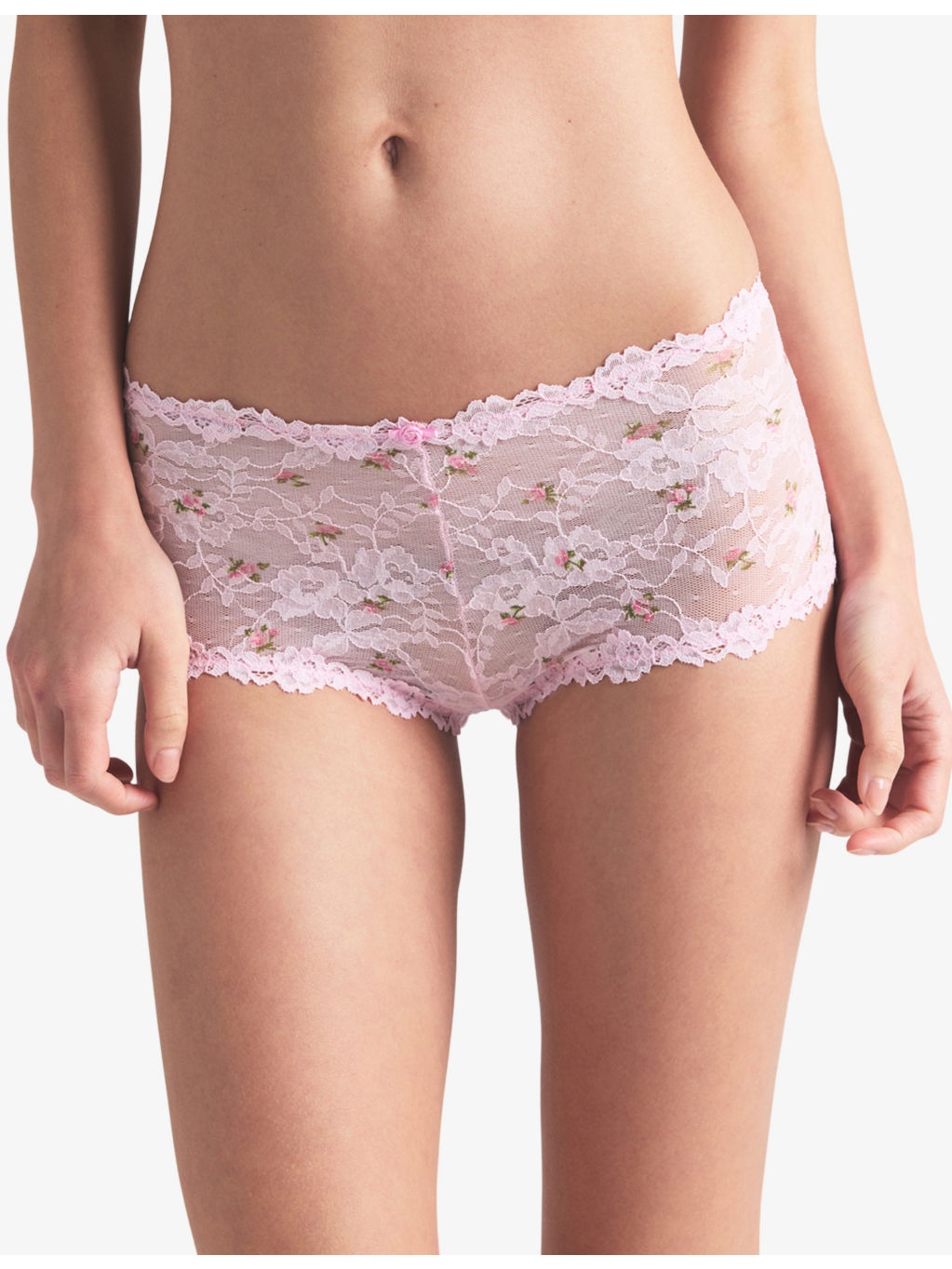 Sheer Stretch Lace Boy Short - 4