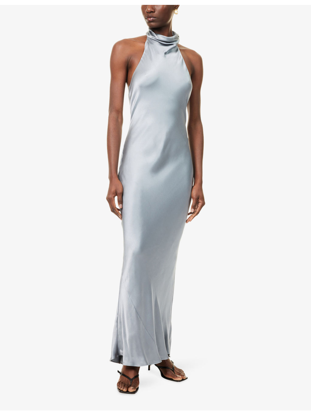 Eliana Halterneck Silk Dress - 3