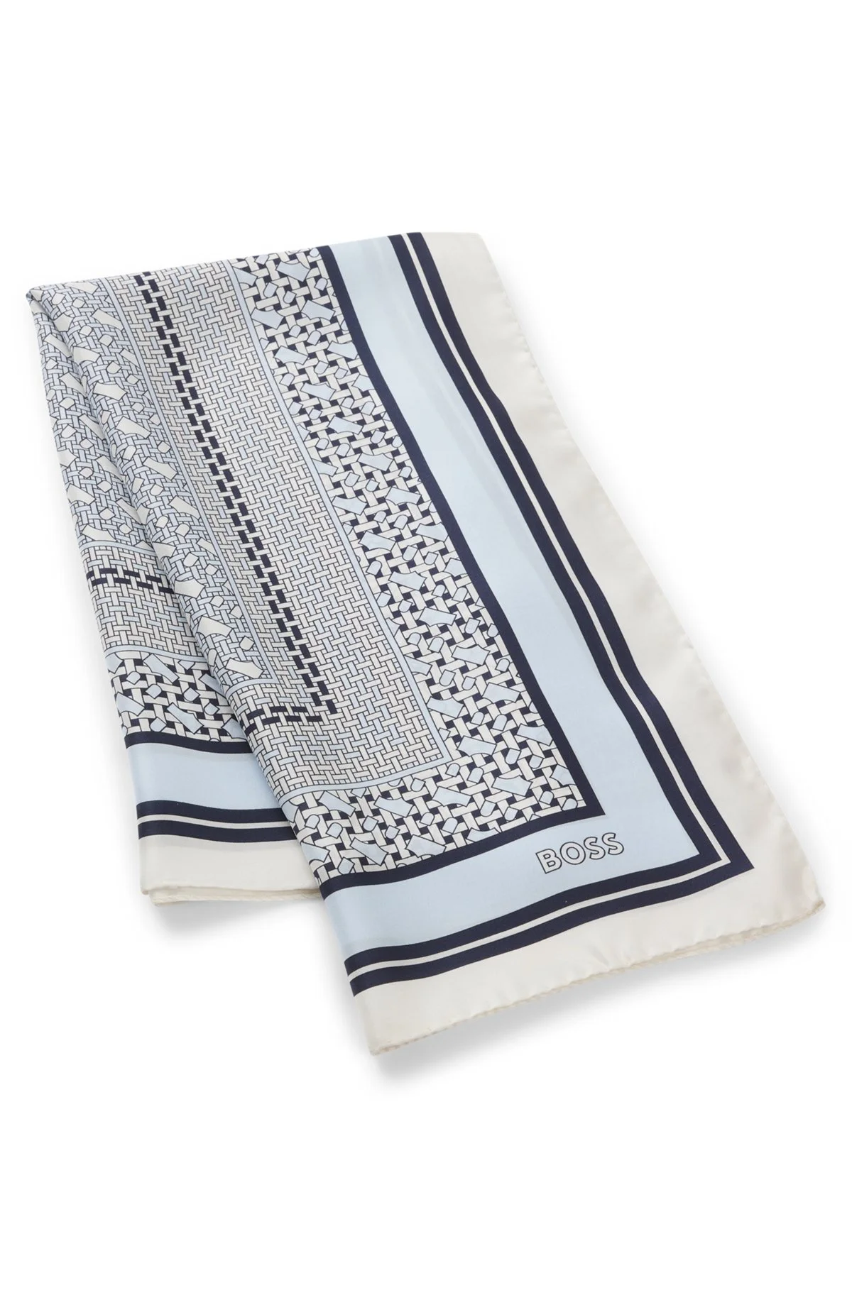MONOGRAM SCARF IN SILK TWILL - 1