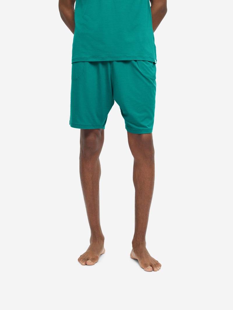 Men's Lounge Shorts Basel Micro Modal Stretch Jungle Green - 5