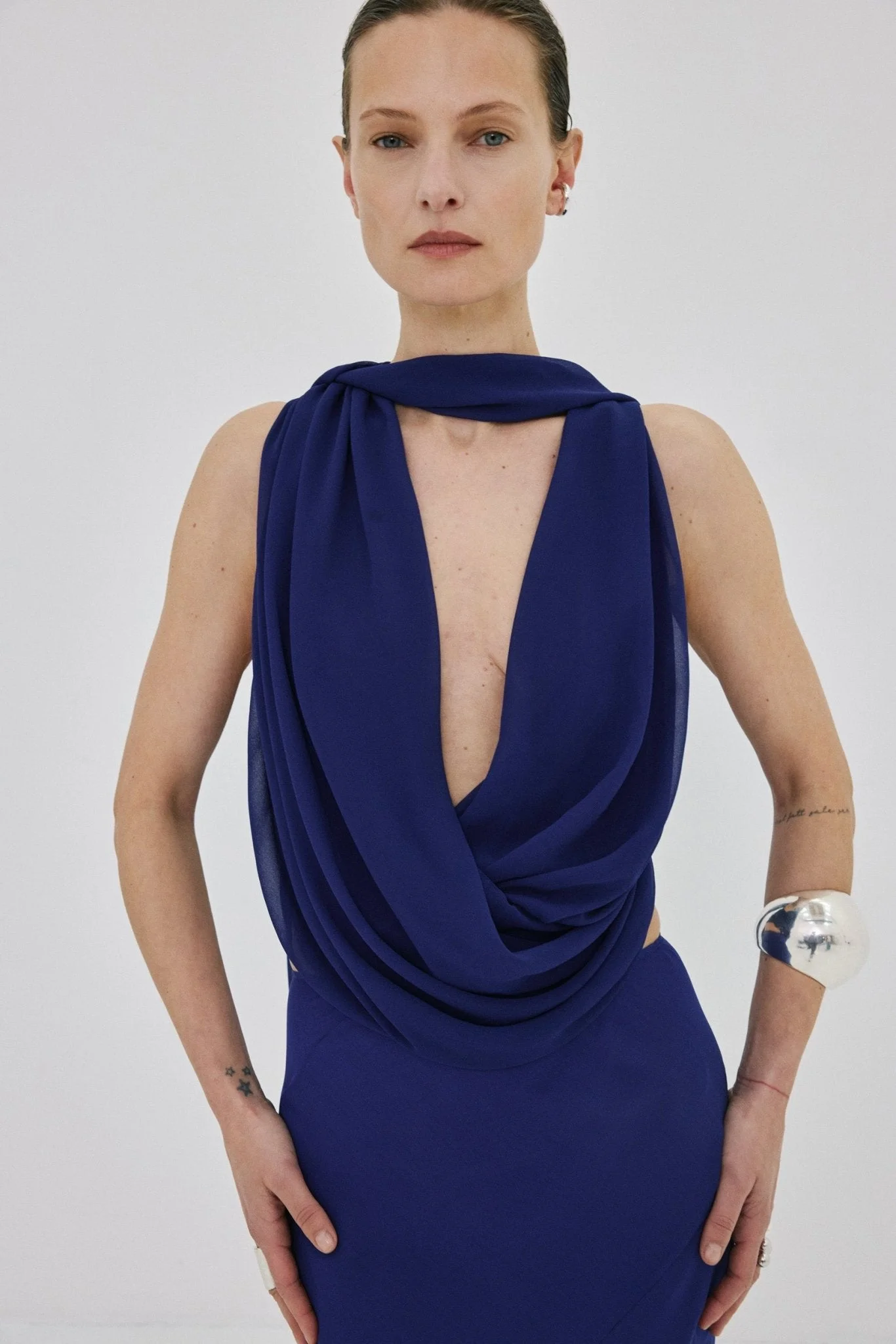 ISOLDE TOP IN DEEP BLUE - 1