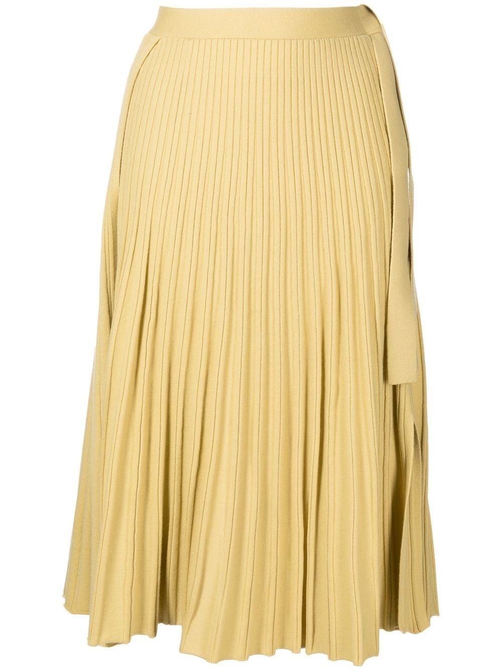 pleated wool-blend midi skirt - 1