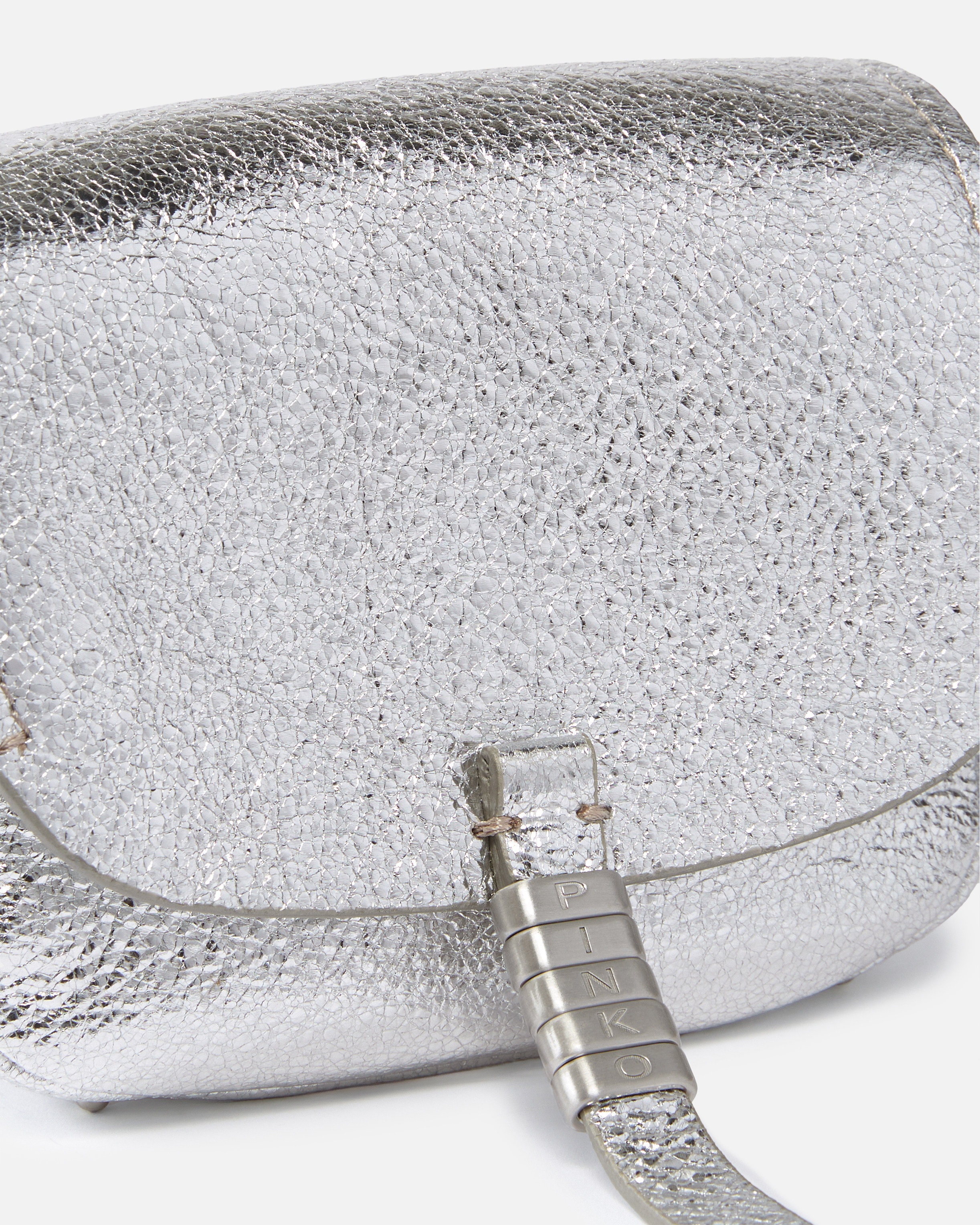 CROSSBODY MICRO SADDLE BAG IN LAMINATED LEATHER - 3