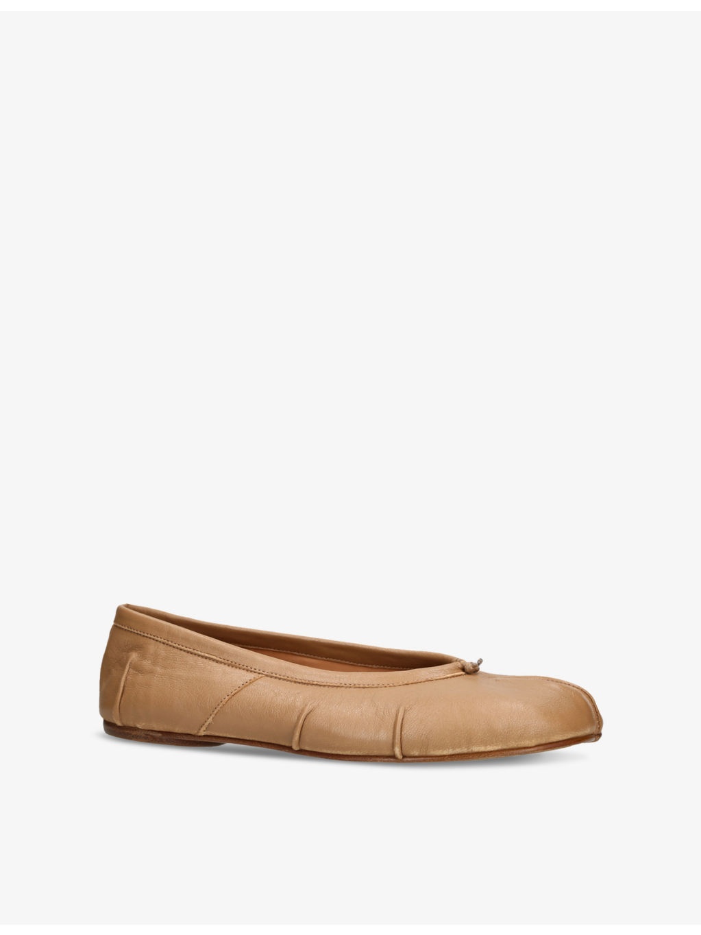 Tabi split-toe leather ballet flats - 3