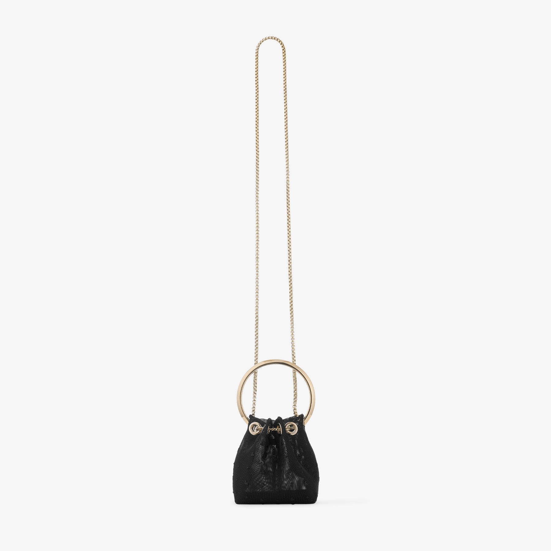 Micro Bon Bon
Black Polka Dot Heart Mesh Mini Bag - 5