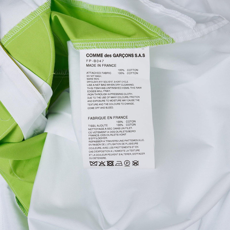 Comme des Garçons SHIRT Cotton Plain Poplin Pattern Long Sleeve Shirt outlook