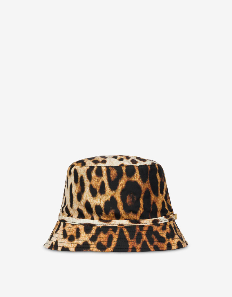 NYLON LEOPARD PRINT HAT 1