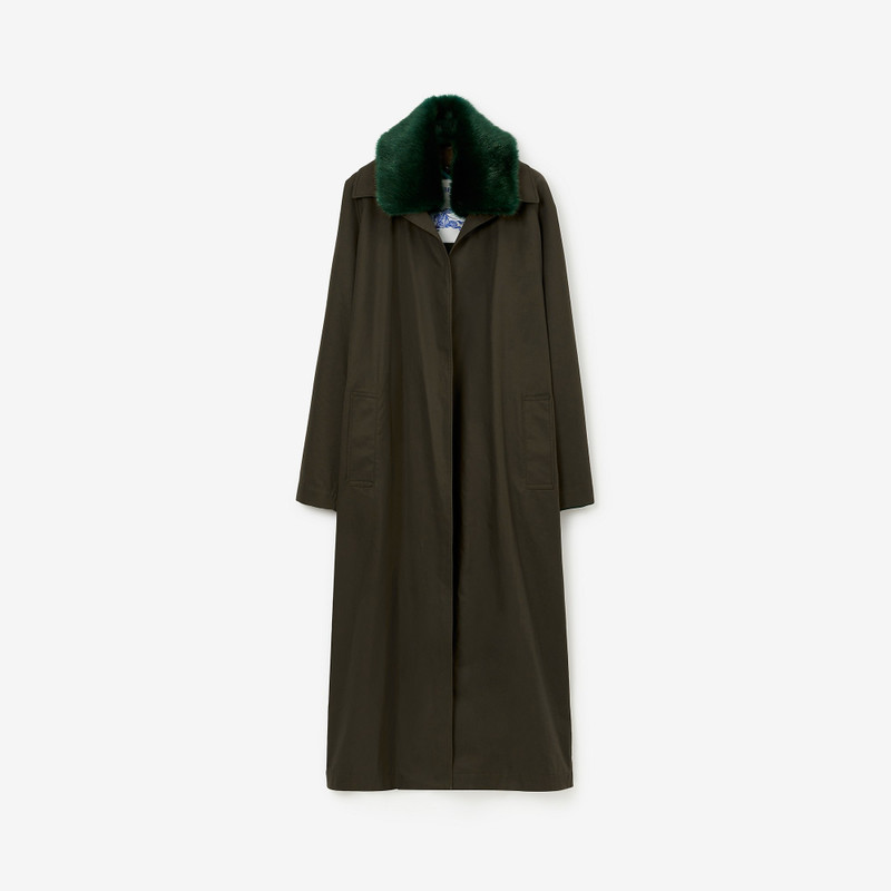 Faux Fur Collar Car Coat 1