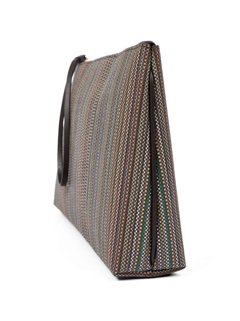 Signature Stripe vertical striped clutch bag 3