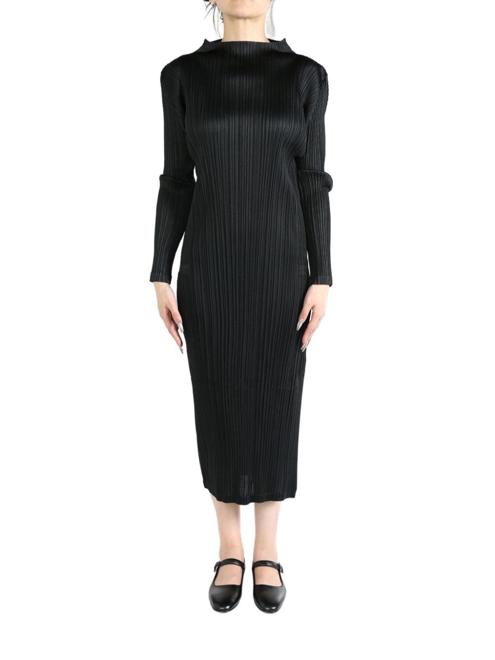 pleated midi dress - 1