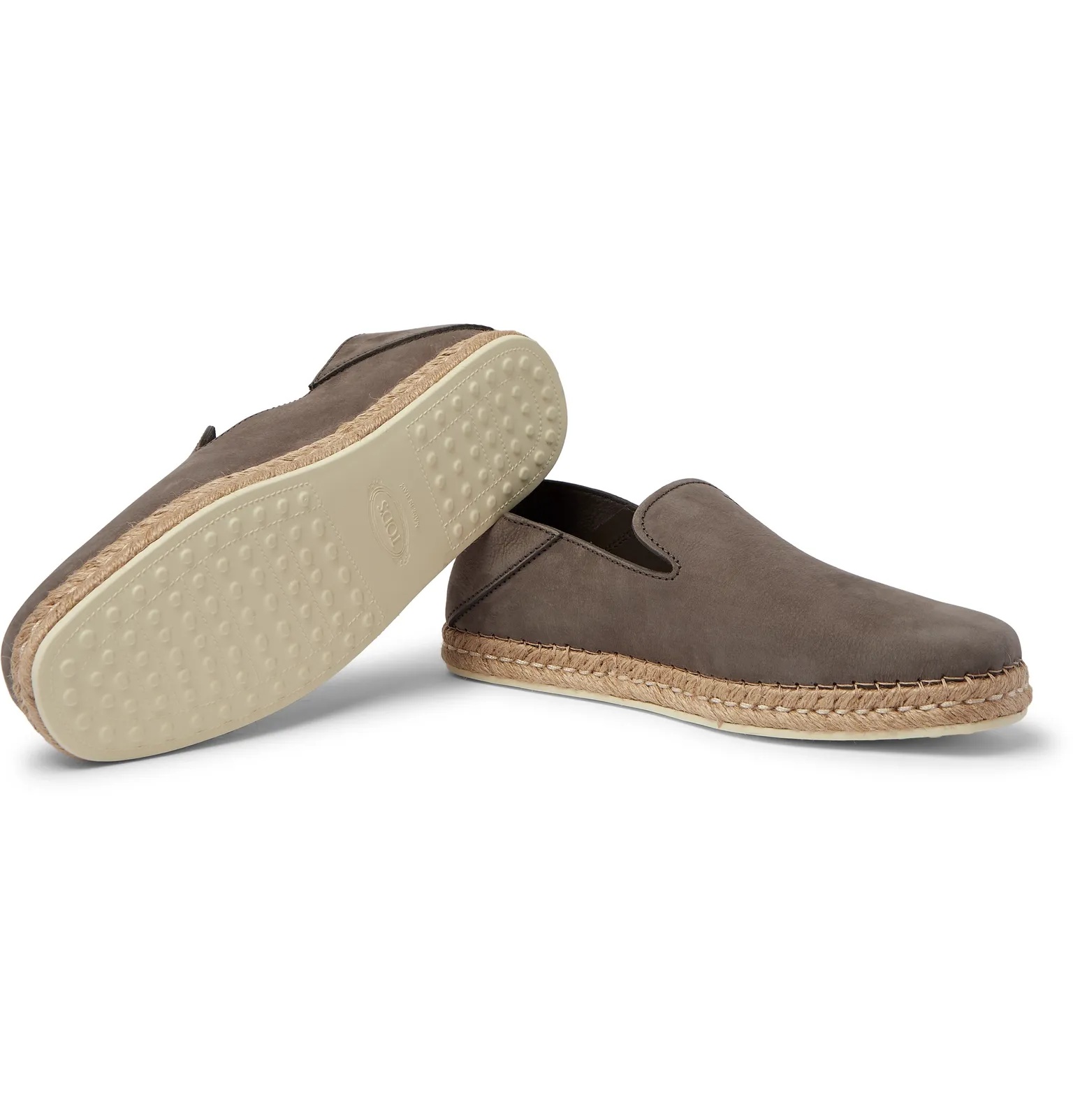 Collapsible-Heel Nubuck Espadrilles - 3