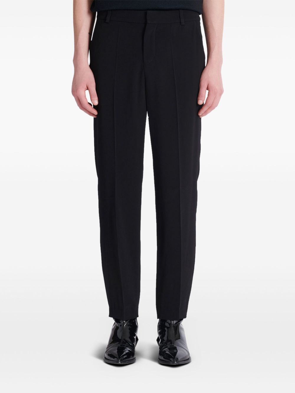 cotton straight-leg trousers - 5