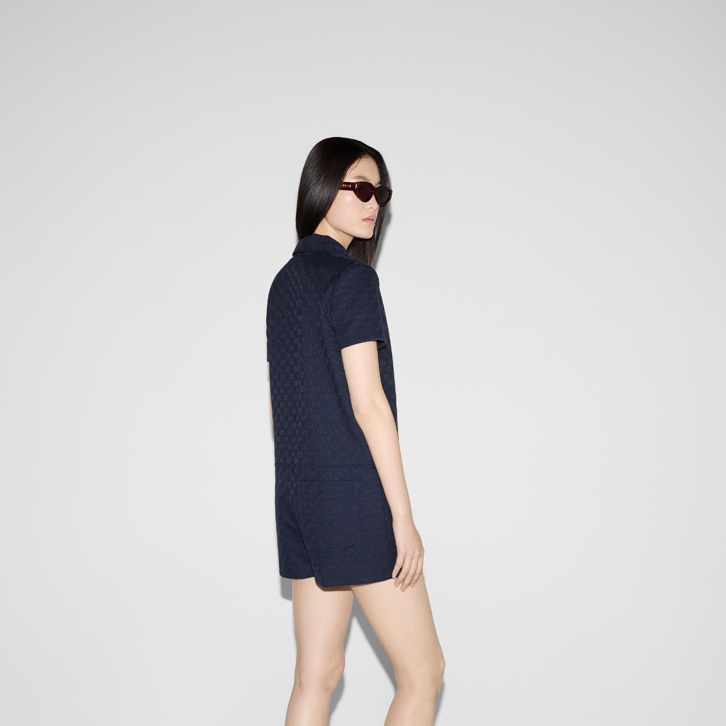 GG canvas jumpsuit with Horsebit - 4