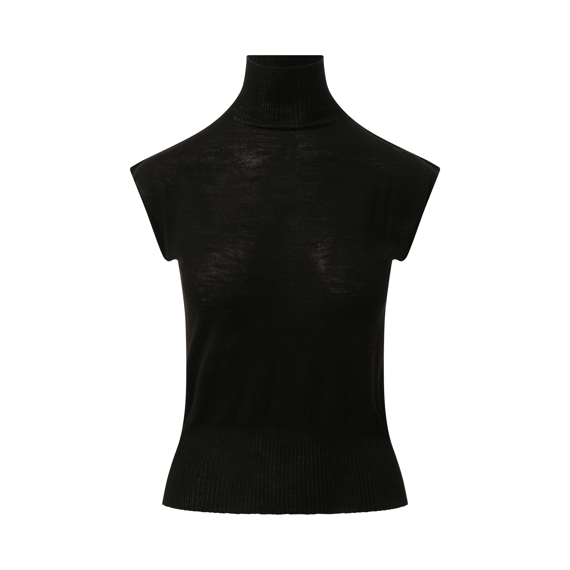 Sleeveless Turtle Top in Black - 2