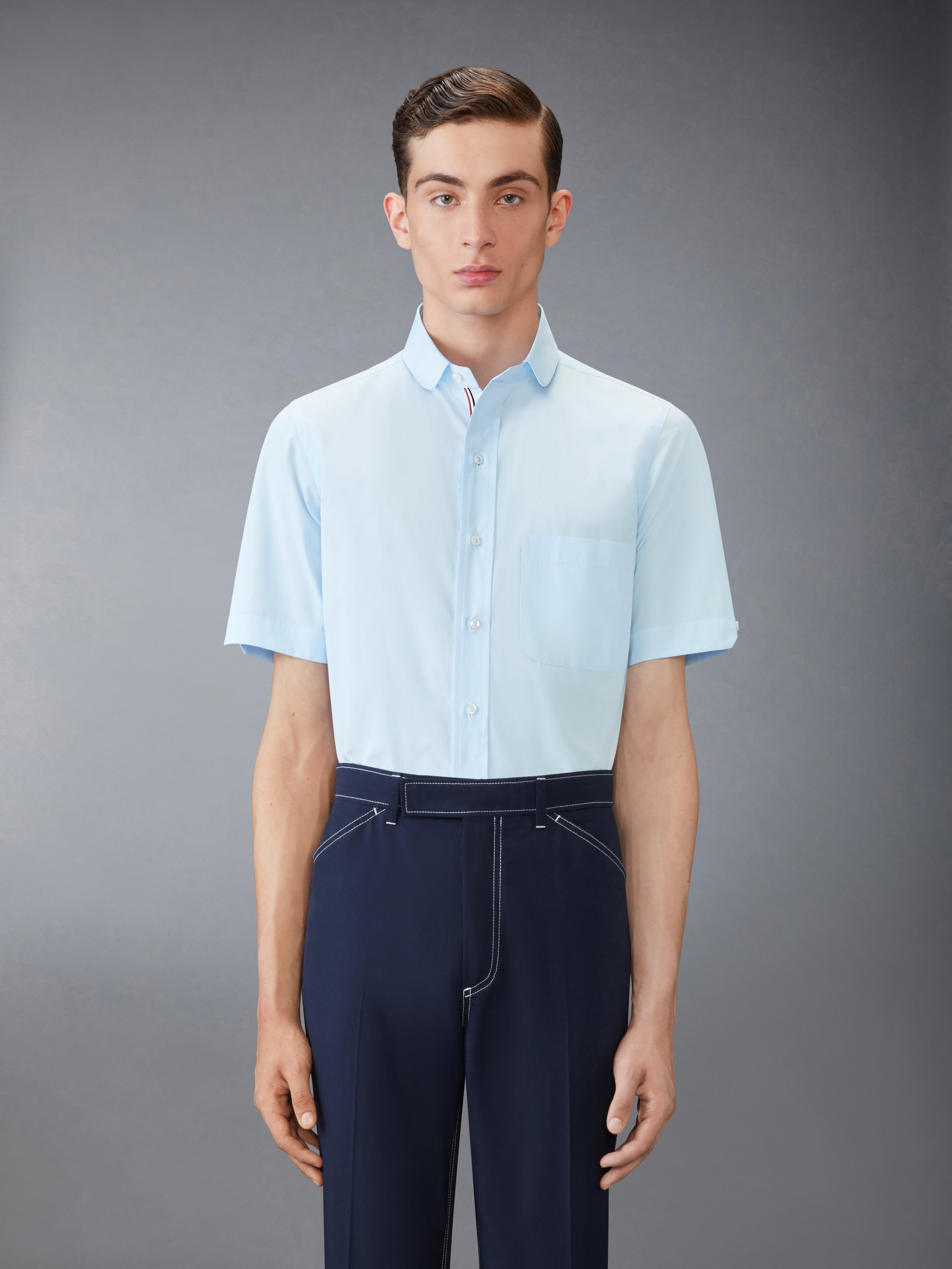 Poplin Round Hem Shirt - 2