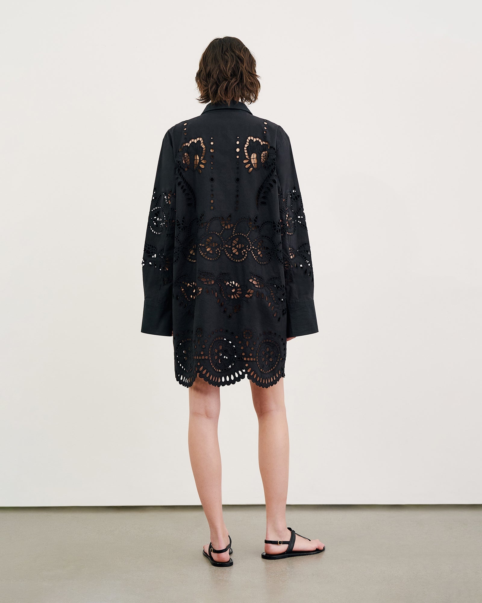 MATHILDE EMBROIDERED POPLIN DRESS - 4