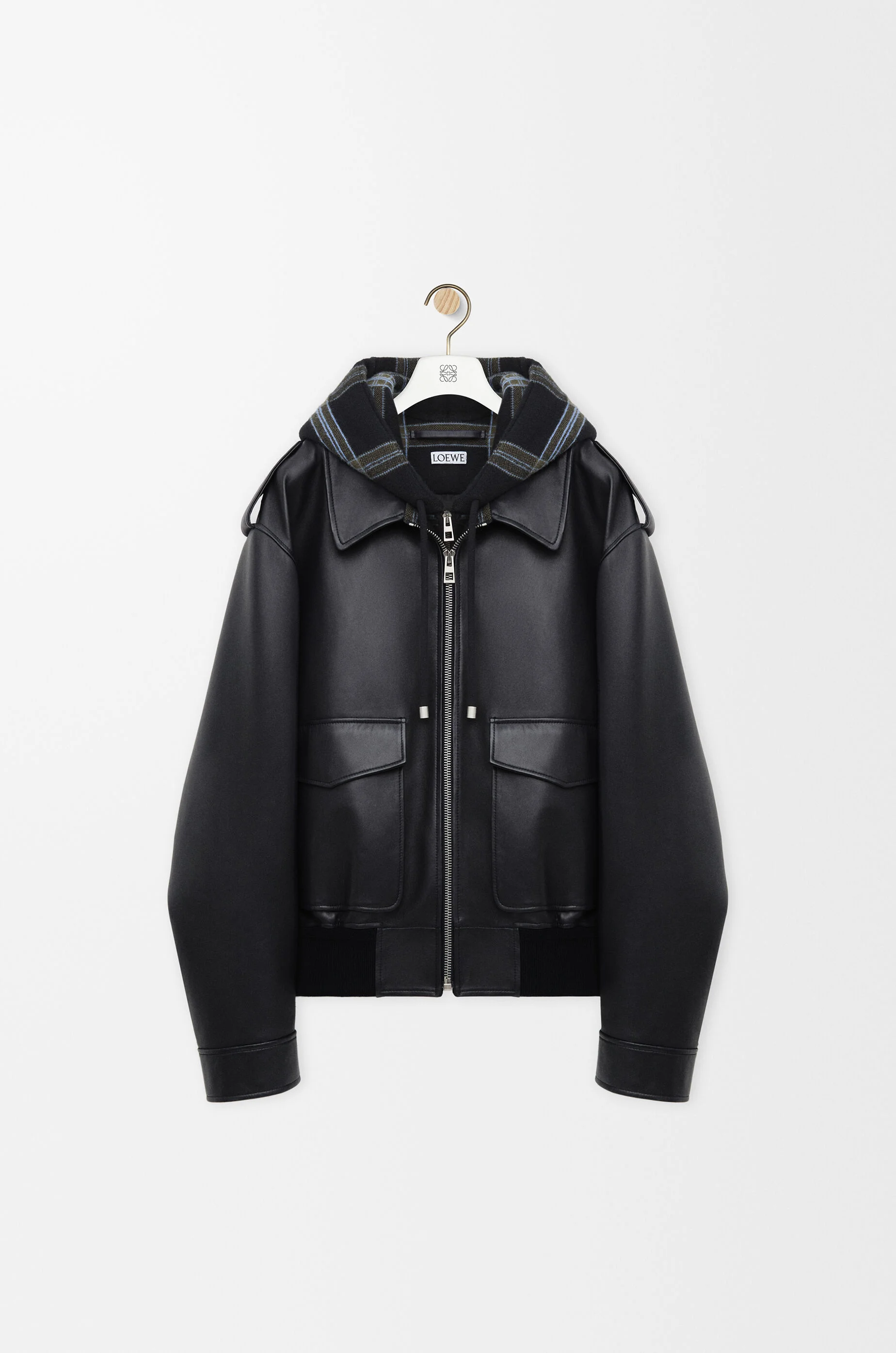 Hooded jacket in nappa lambskin - 1
