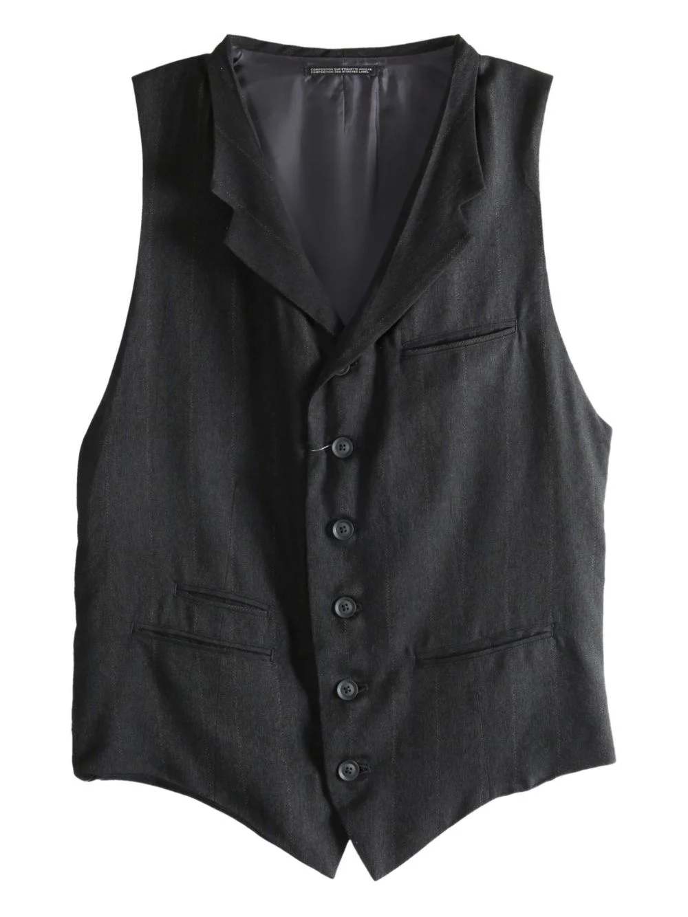 pinstripe button-up vest - 1