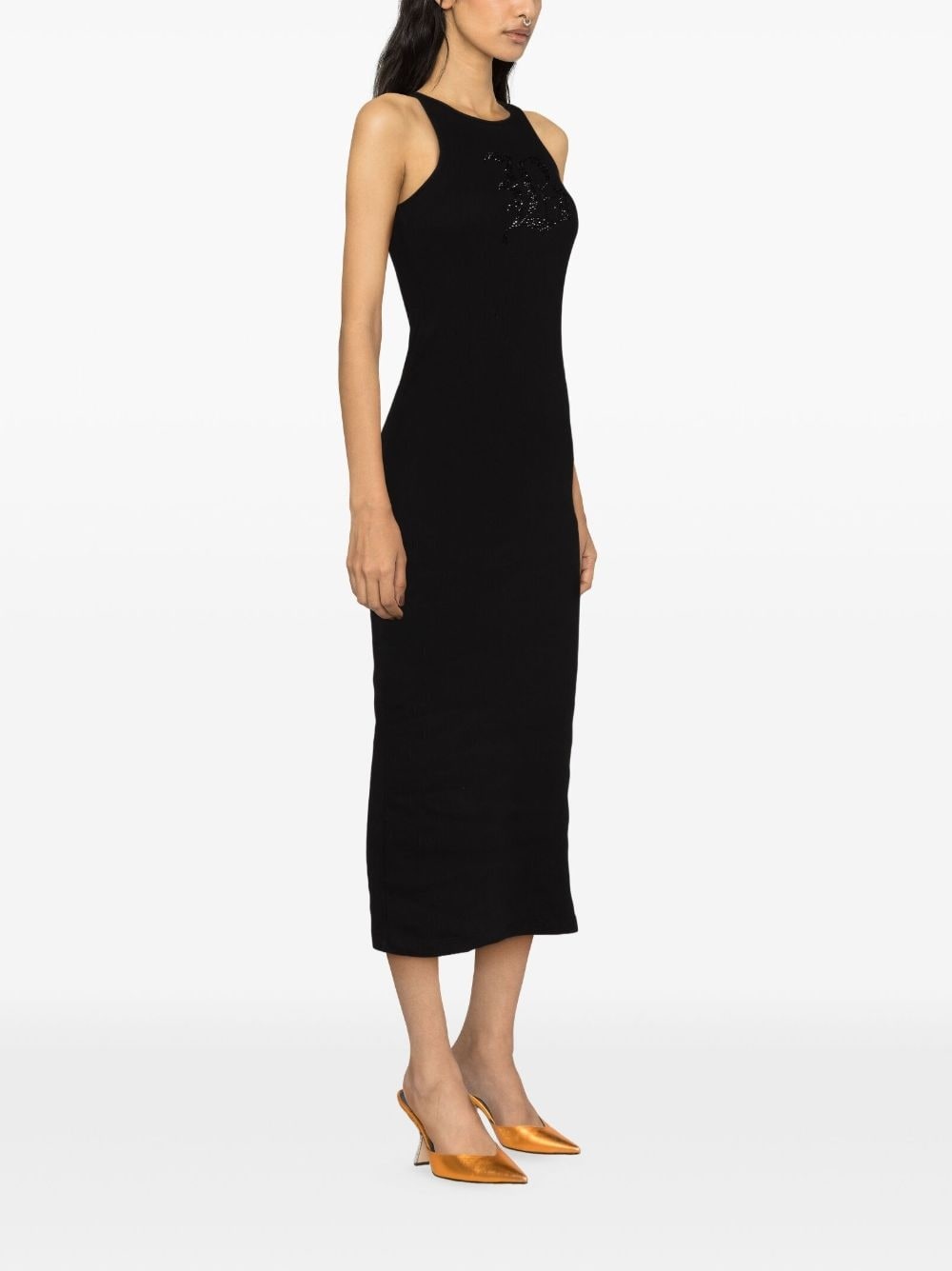 racerback fine-ribbed maxi dress - 3