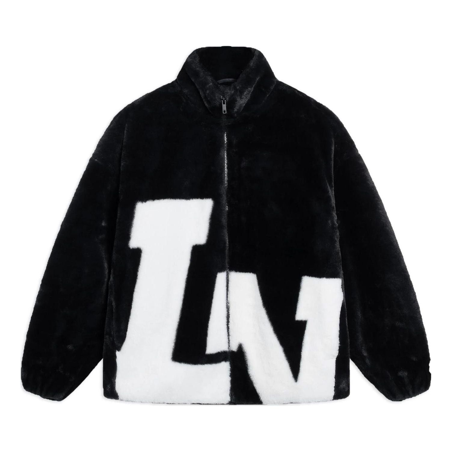 Li-Ning Big Logo Polar Fleece Jacket 'Black White' AFDSD61-1 - 1